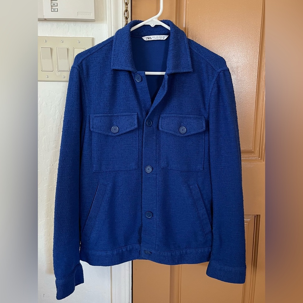 Zara Blue Shirt Jacket - size S